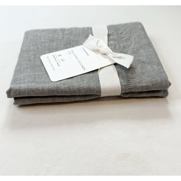 Pottery Barn Standard Belgian Flax Linen 1 Sham Gray 100% Linen 26X20 in NEW - Picture 7 of 10